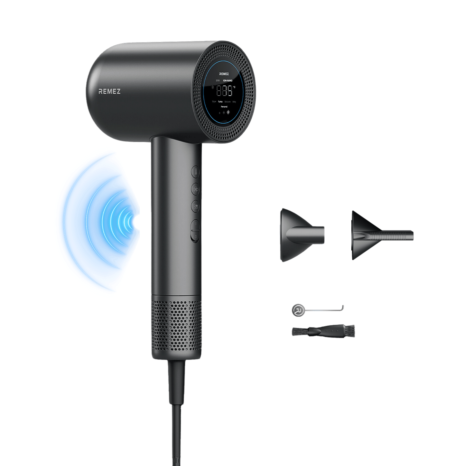 Дизайн без названия - 2025-05-23T094300.431 Фен-Стайлер Model S Sensor с автоматической подачей воздуха — изображение 1